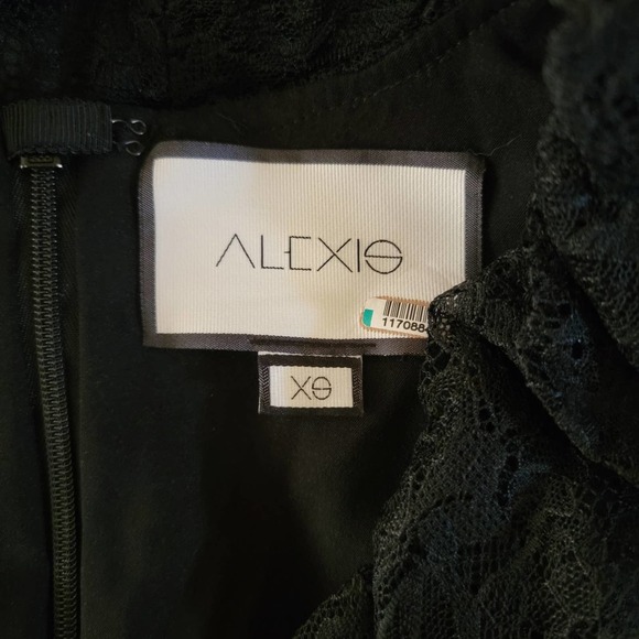 Alexis Lucasta Gown Black Lace Dress Long Sleeve XS Maxi Formal Wedding Sheer - Picture 12 of 14